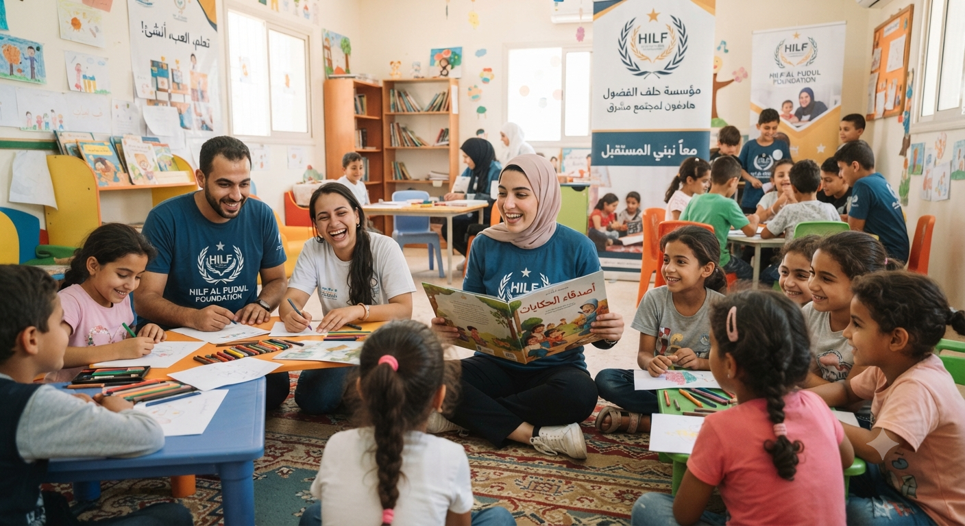 ويقدم المتطوعون التدريب أو النشاط الاجتماعي للأطفال الأيتام في بيئة آمنة وإيجابية.